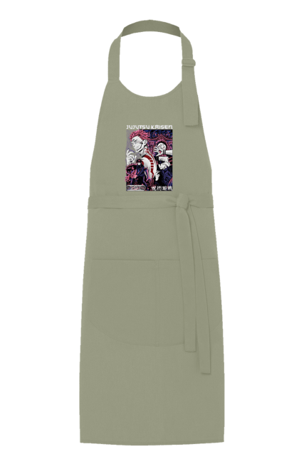 Apron with prints Jujutsu Kaisen Sukuna. Anime, dark fantasy, jujutsu kaisen, magic battle, manga, mystic, sukuna. 2070702