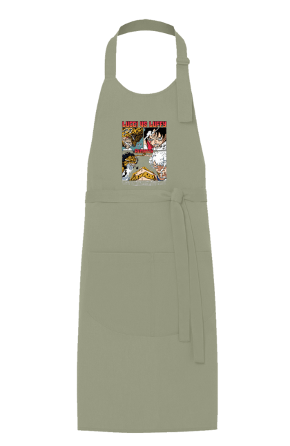 Apron with prints One Piece Rob Lucci and Luffy. Anime, lucci, luffy, manga, one piece, pirates, rob lucci. 2070702