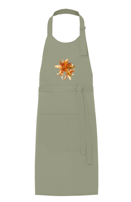 Фартух з принтом "Оранжева лілія". Квітка, краса, лілія, оранжевий, помаранчевий, природа, сонячний. 2070702