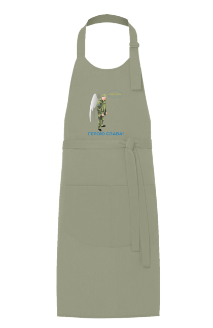 Фартук с принтом Герою Слава. Герою слава, героям слава, память, русофобия недостаточна, слава украине. 2070702