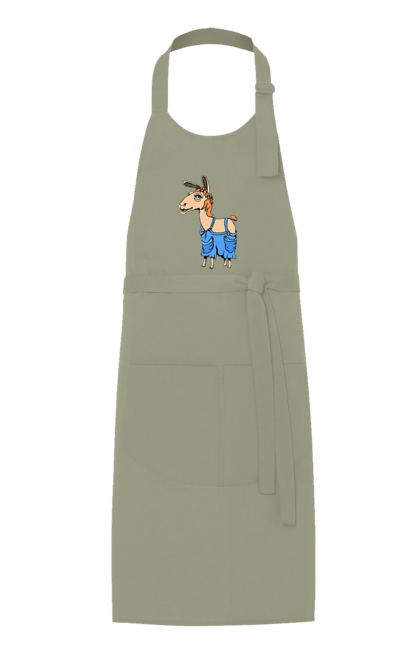 Фартух з принтом "Лама В Комбінезоні". Комбінезон, лама. 2070702