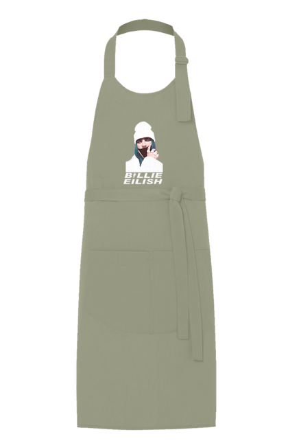 Фартух з принтом "Біллі Айліш". Біллі айліш, логотип біллі айліш, принт біллі айліш, співачка біллі айліш. 2070702
