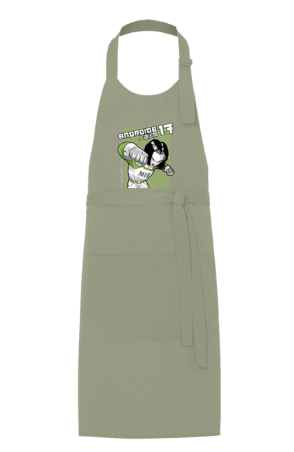 Apron with prints Android 17. Android 17, anime, cyborg, dragon ball, killer, manga, tv series. 2070702