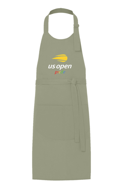 Фартук с принтом Теннисный турнир US Open pride. Большой теннис, игроки, мяч, нью йорк, открытый чемпионат, призовой фонд, ракетка, спонсор, хард, чемпионат америки. 2070702