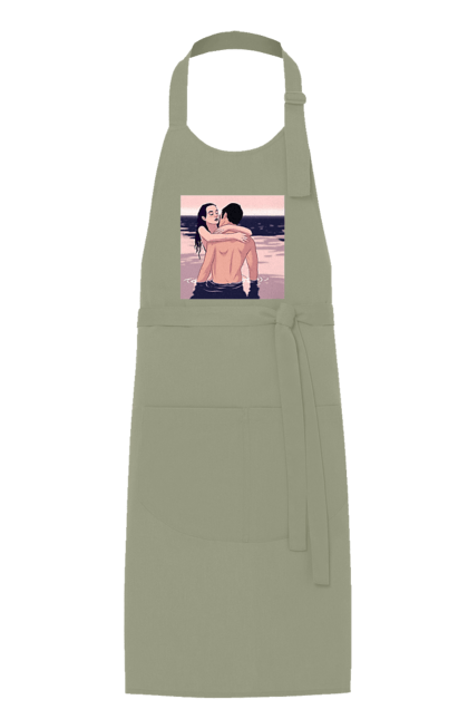 Фартух з принтом "Парочка Обнімається В Річці". Голо, кохання, пара. 2070702