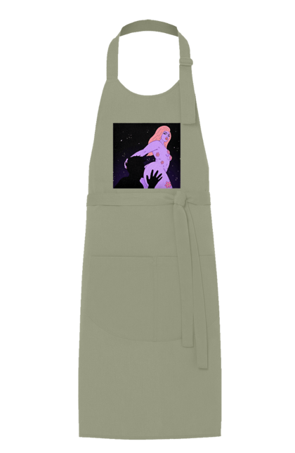 Фартух з принтом "Фіолетова Дівчина". Дівчина, тіло. 2070702