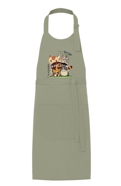 Apron with prints Totoro. Adventures, anime, comedy drama, fantasy, film, my neighbor totoro, tv series. 2070702