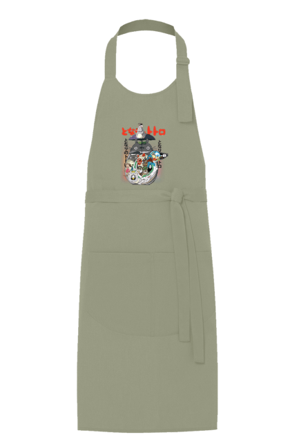 Apron with prints Totoro. Adventures, anime, comedy drama, fantasy, film, my neighbor totoro, tv series. 2070702