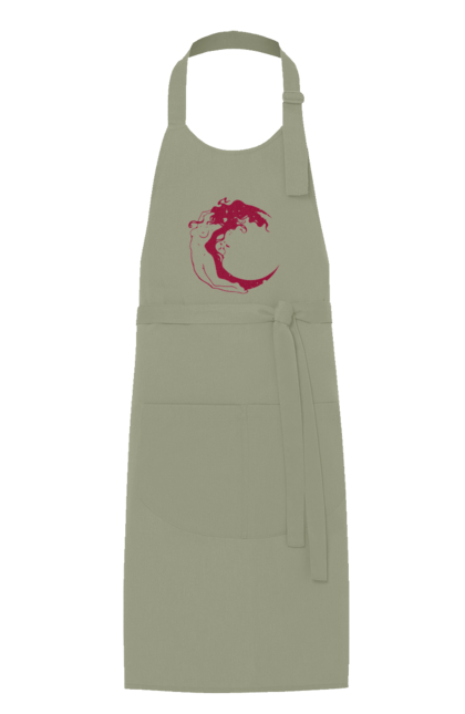 Apron with prints Moon girl. Cosmic, girl, moon, space, stars. 2070702