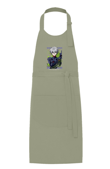 Apron with prints Evangelion Kaworu. Anime, evangelion, eve, kaworu, kaworu nagisa, manga, neon genesis evangelion, nerve, tv series. 2070702