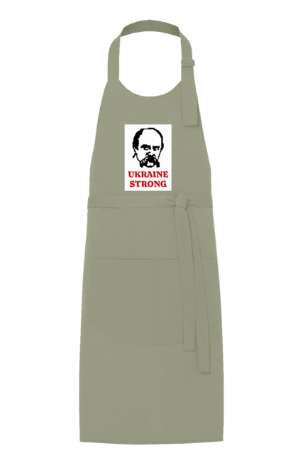 Фартух з принтом "Тарас Шевченко". Бавовна, бавовнятко, війна, герб, доброго вечора, зсу, прапор україни, русский военный корабль, тарас шевченко, україна. 2070702