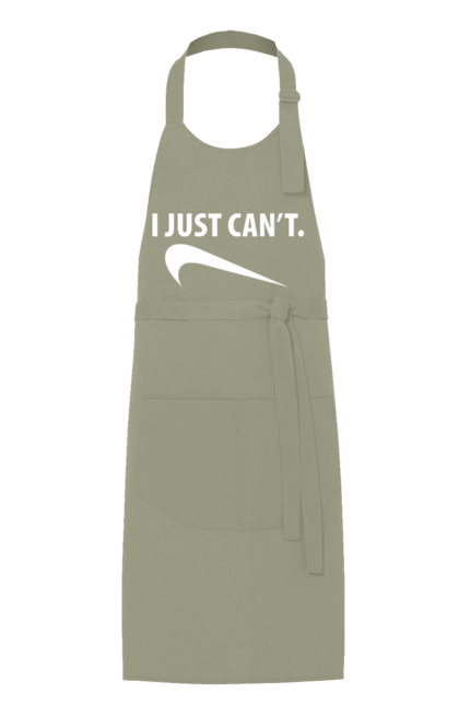 Apron with prints I just can't. Demotivator, i can`t, motivation, nike, phrase, sport. 2070702