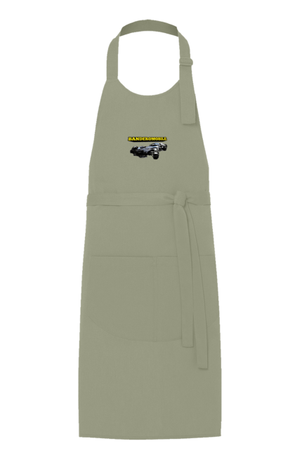Фартух з принтом "Бандеромобіль". Бандера, бандеромобіль, бетмобіль, військова техніка, зсу, супер автомобіль. 2070702