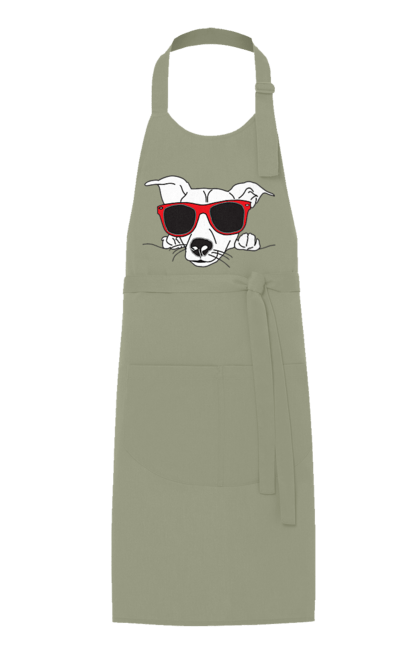 Фартух з принтом "Собака Визирає". Визирати, окуляри, собака. 2070702