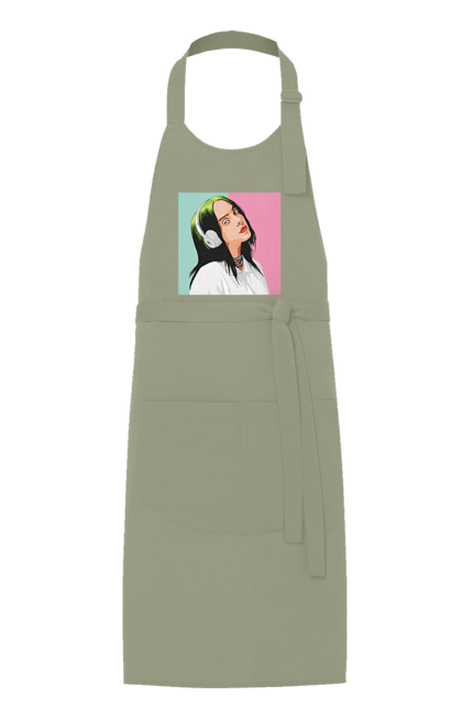 Фартух з принтом "Billie Eilish". Активістка, біллі айліш, мизукант, права, співачка, тварини. 2070702