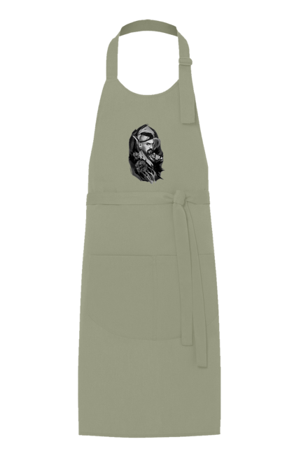 Apron with prints Cossack. Cossack, forelock, good ukrainian, pistol, tickets, vusa. 2070702