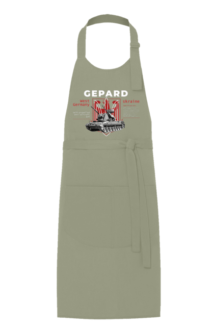 Apron with prints Gepard. Cheetah, f16, howitzer, industrious, nasams, stinger, suzanne, zuzana. 2070702