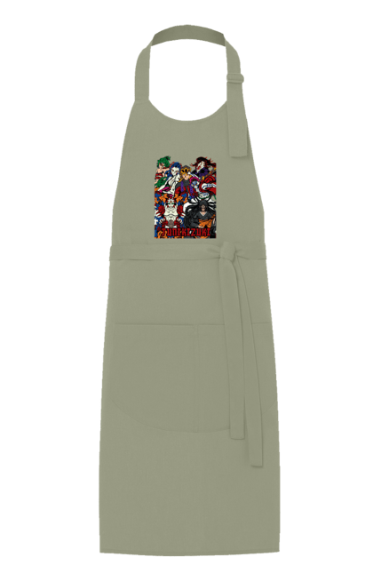 Apron with prints Demon Slayer. Anime, demon slayer, eternal paradise faith, kimetsu no yaiba, kokushibo, manga, twelve kizuki, upper rank six. 2070702