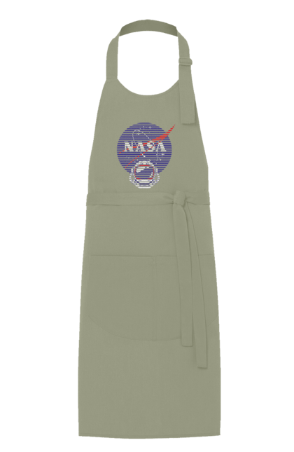 Apron with prints NASA. Aeronautics, astronautics, aviation, nasa, research, rocket, science, space, technologies, usa. 2070702