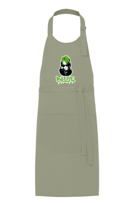 Фартух з принтом "Billie Eilish". Активістка, біллі айліш, мизукант, права, співачка, тварини. 2070702