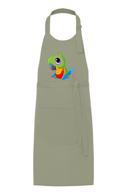 Фартук с принтом Попугайчик. Мило, попугай. 2070702