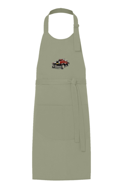 Фартух з принтом "Авто.4". Авто, професійне фото, ретро авто, фото, червона гамма барв. 2070702