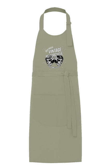 Фартух з принтом "мото вантажу". Вінтаж, мото, череп, шолом. 2070702