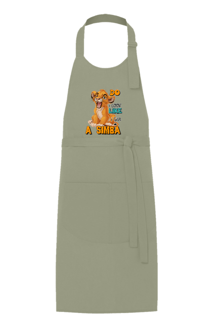 Apron with prints The Lion King Simba. Animal, cartoon, king, lion, lion king, simba. 2070702