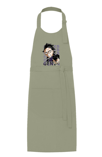 Apron with prints Demon Slayer Genya Shinazugawa. Anime, demon slayer, genya, genya shinazugawa, kimetsu no yaiba, manga, аниме, истребитель демонов, манга. 2070702