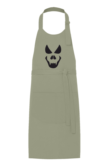 Apron with prints Halloween pumpkin face. Costume, halloween, holiday, october, october 31, pumpkin, scary, sweets, trick or treat. 2070702