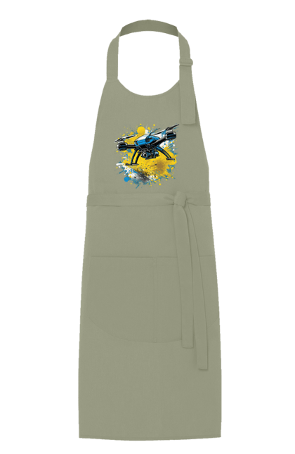 Apron with prints Drone. Drone, fpv drone, ukraine, зсу. 2070702