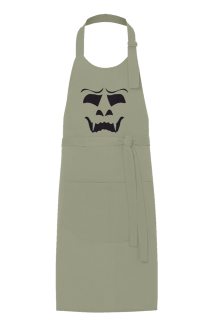 Apron with prints Halloween pumpkin face. Costume, halloween, holiday, october, october 31, pumpkin, scary, sweets, trick or treat. 2070702