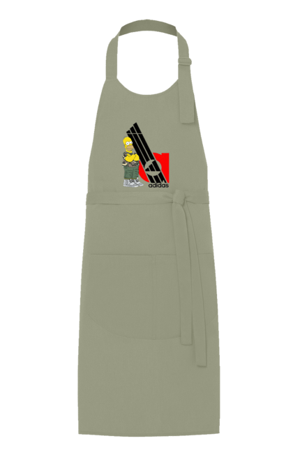 Apron with prints Adidas Homer. Adidas, animated series, homer, simpson, tv series. 2070702