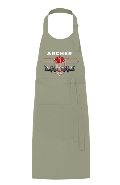 Фартух з принтом "Archer". Archer, bayraktar, caesar, himars, javelin, nlaw, patriot, weapon, zaluzhny. 2070702