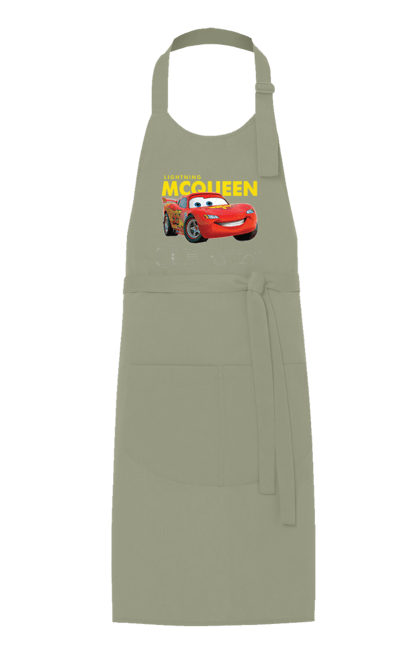 Фартук с принтом Молния Маккуин. Lightning mcqueen, гонки, молния маккуин, мультик, мультфильм, спорт, тачки. 2070702