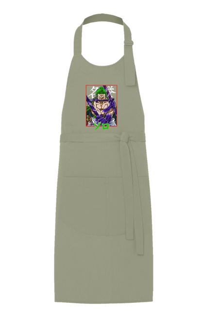 Apron with prints One Piece Zoro. Anime, manga, one piece, roronoa zoro, straw hat pirates, swordsman, zoro. 2070702