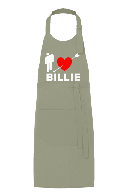 Фартух з принтом "Біллі Айліш". Біллі айліш, логотип біллі айліш, принт біллі айліш, співачка біллі айліш. 2070702