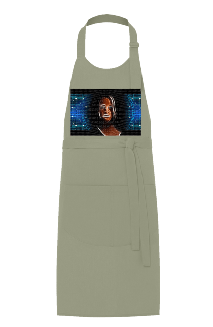 Фартух з принтом "Штучний Розум". Айті, айтішник, гик, жінка, знання, інженер, інтелект, кібер, кібернетика, кіборг, код, комп, комп`ютерник, кристал, машинне навчання, мікросхема, мозок, портрет, програміст, професіонал, професія, розробник, розум, світиться, світло, хакер, чіп, штучний інтелект, штучний розум. 2070702