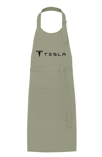 Фартух з принтом "Тесла". Tesla, илон маск, тесла. 2070702