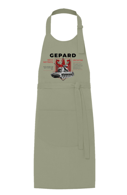 Фартух з принтом "Gepard". F16, gepard, nasams, stinger, zuzana, гаубиця, два герби, залужний, сюзанна. 2070702