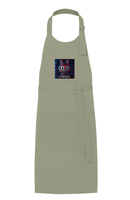 Фартух з принтом "Лабубу". Crt, rgb, глітч, кіберпанк, лабубу, пікселі, ретро, спотворення, цифрове мистецтво, шум. 2070702