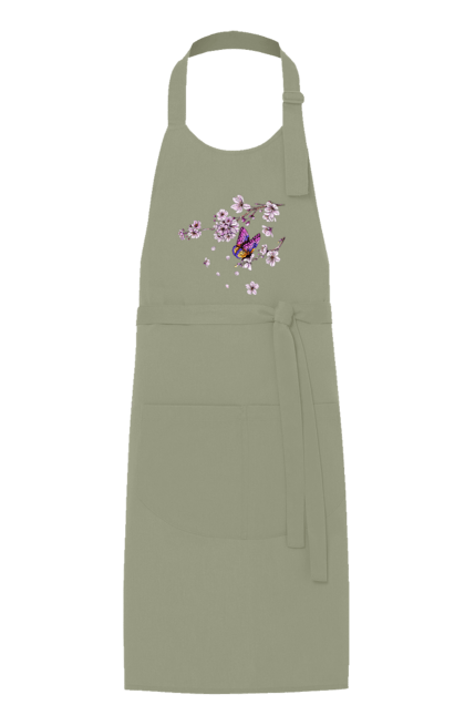 Фартух з принтом "Метелик І Сакура". Весна, дерево, метелик, сакура. 2070702