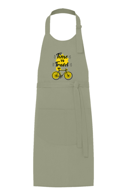 Фартух з принтом "Час Подорожей, Велосипед". Велосипед, подорожувати, час. 2070702