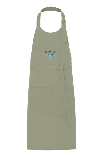 Фартух з принтом "Україна 2022". 2022, війна, дизайн, контур, папуги, патріотичне, прапор, птах, україна. 2070702