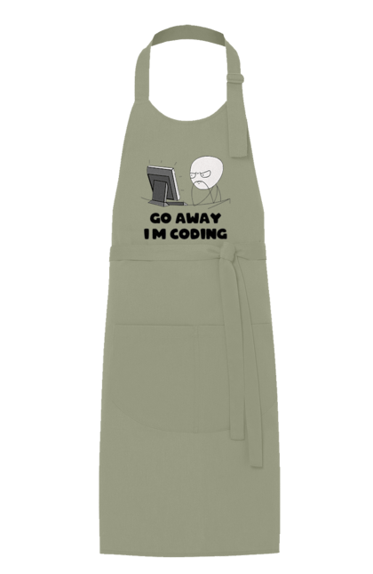 Фартух з принтом "Іди Я кодую". Айті, айтішник, для айтішника, для програміста, йди я кодую, майстер коду, подарунок айтішнику, подарунок програмісту, програміст, розробник. 2070702