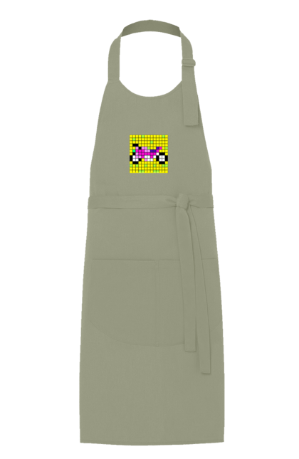 Apron with prints Pixel Bike. Bike, bright, color, motorcycle, pixel. 2070702