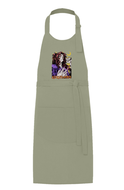 Apron with prints Demon Slayer Kokushibo. Anime, demon slayer, eternal paradise faith, kimetsu no yaiba, kokushibo, manga, nezuko, twelve kizuki, upper rank six. 2070702