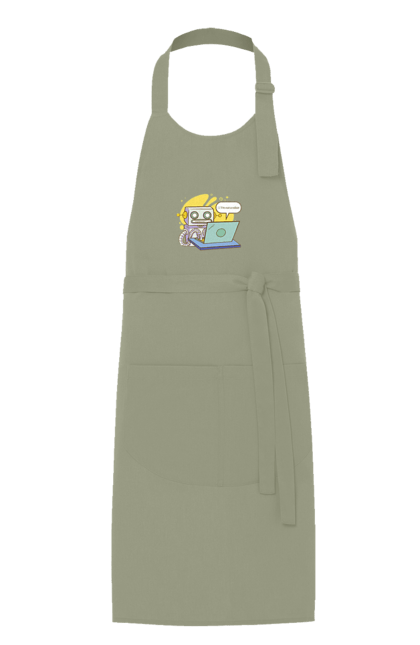 Фартух з принтом "Я не робот Хакер зрозуміє 404 до дня програміста". 404, aws, backend, c++, cloud, css, frontend, golang, java, js, linux, python, script, web, ай ті, айті, айтішник, верстка, дата, код, компьютер, лаптоп, облако, ошибка, програміст, программа, программист, програмування, робот, хакер, язык. 2070702