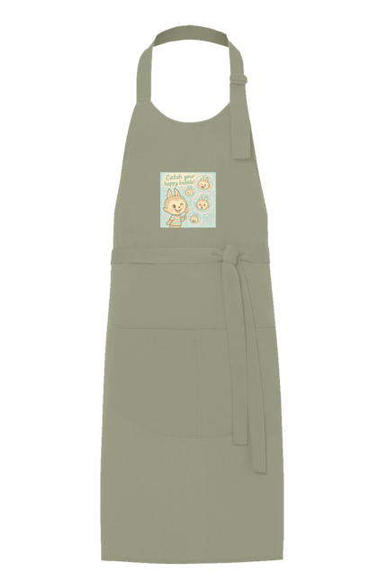 Фартух з принтом "Лабубу". Бульбашки, грайливо, каваї, казково, лабубу, милаілюстрація, ніжнікольори, пастельнамистецтво, щасливі бульбашки. 2070702