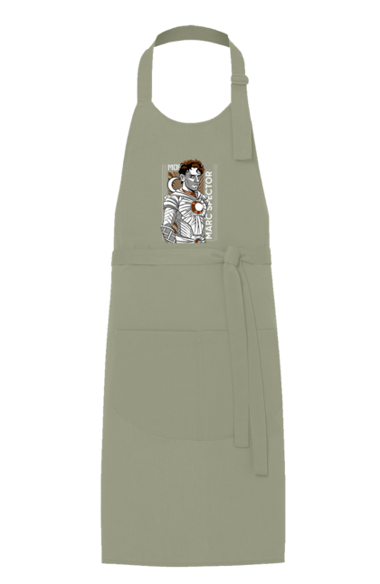 Apron with prints Moon Knight. Marc spector, marvel, mcu, moon knight, series, steven grant, tv show. 2070702